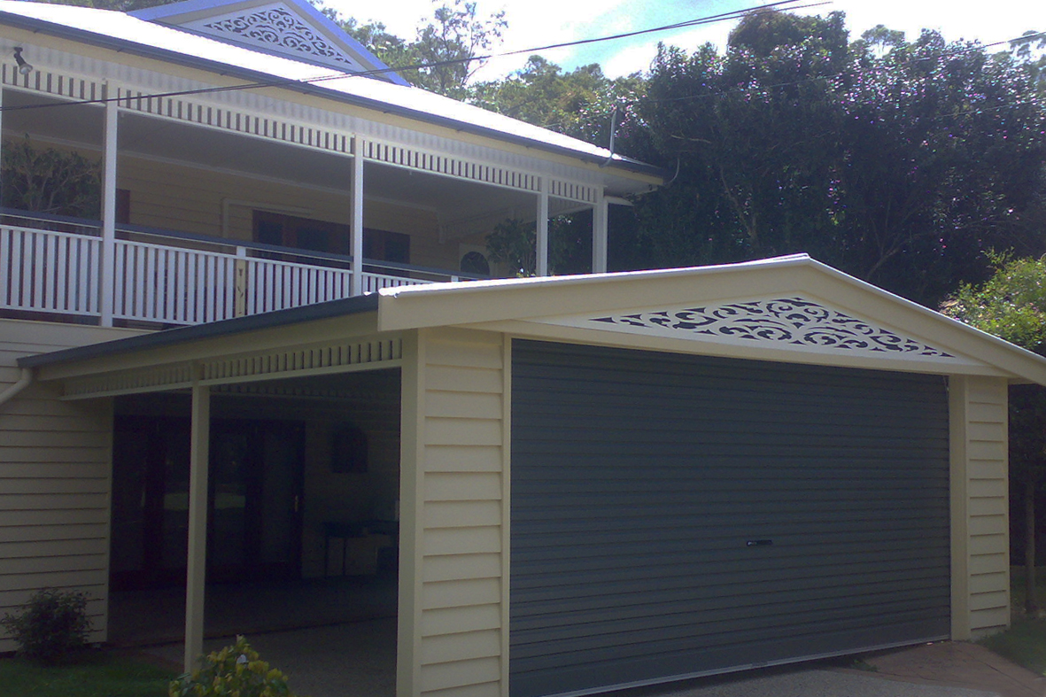Carport front of house with roller door, Adelaide, Sydney, Northern Beaches, North Shore